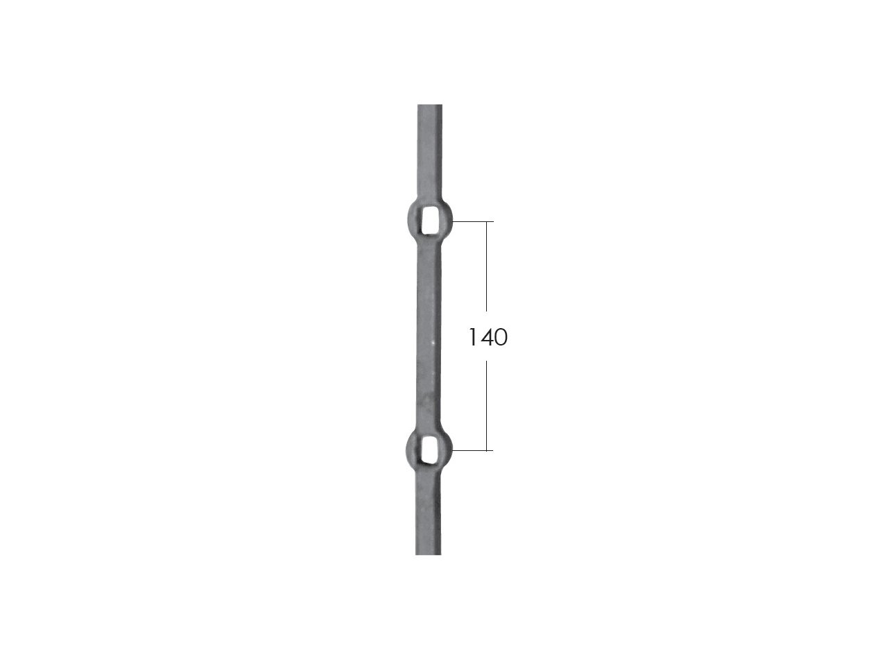 Stalowy pręt do krat 14x14mm