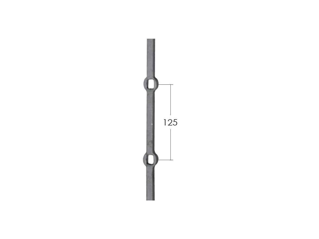 Stalowy pręt do krat 14x14mm