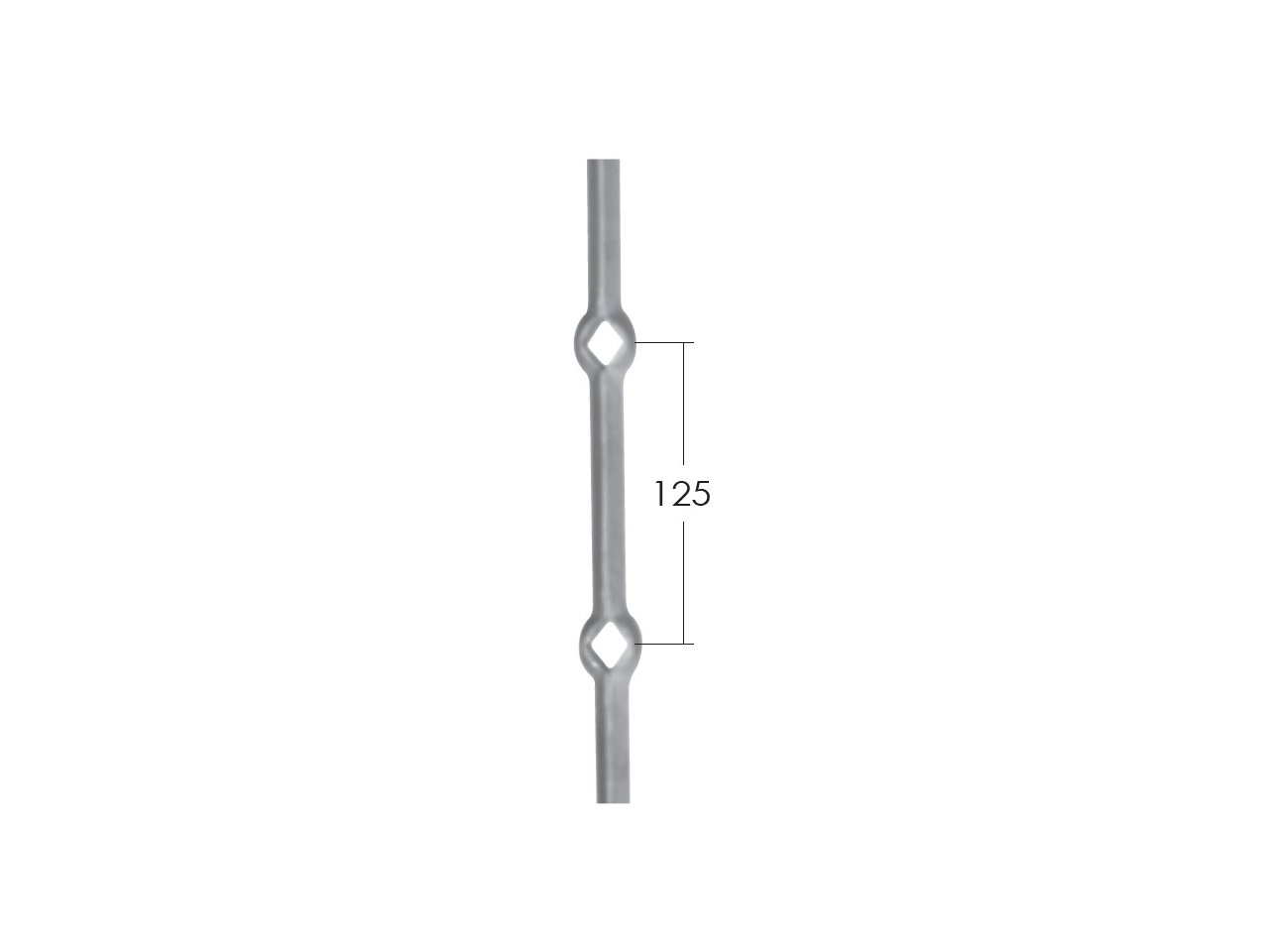 Stalowy pręt do krat 14x14mm