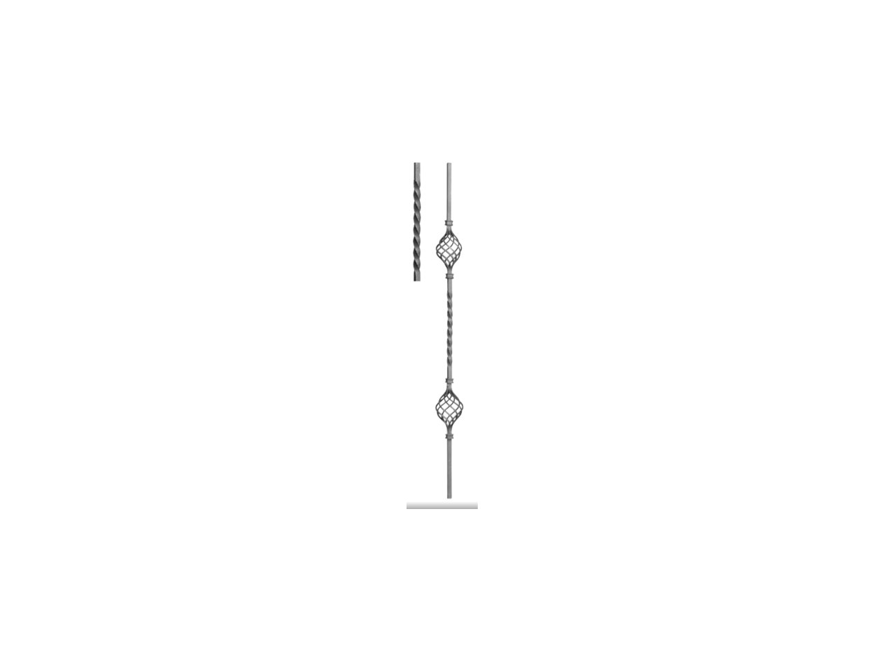 Tralka Prosta Skręcana z Koszykiem  05.432 950mm