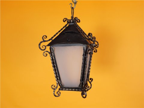 Lampa wisząca z metalu retro vintage