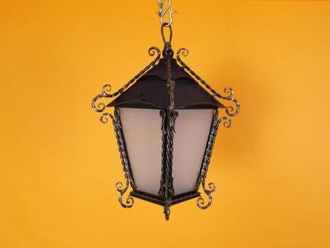 Lampa wisząca z metalu retro vintage