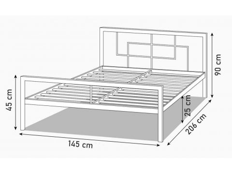 Łóżko metalowe loft 140x...