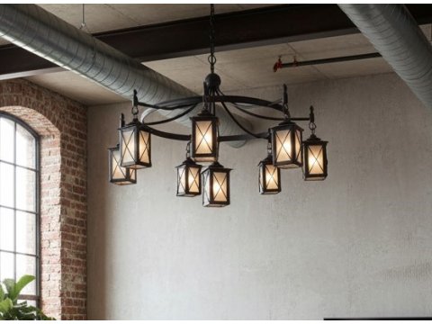 Lampa sufitowa z metalu...